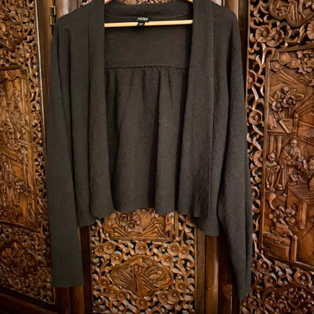 Eileen Fisher Italian Wool Cardigan Sweater